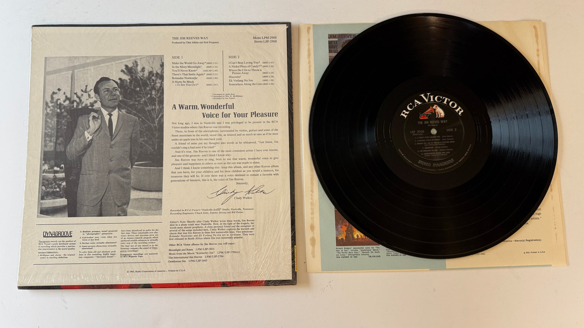 Jim Reeves The Jim Reeves Way Used Vinyl LP VG+\VG+