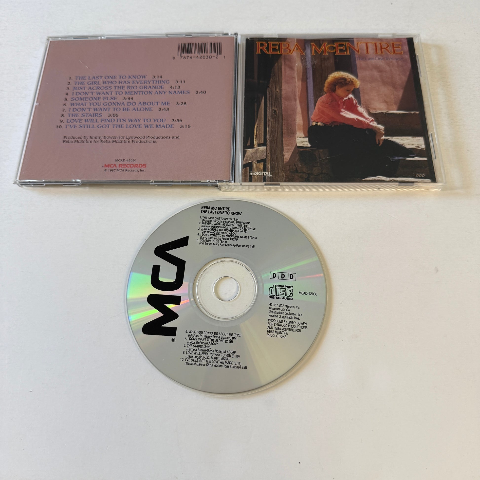 Reba McEntire The Last One To Know Used CD VG+\VG+