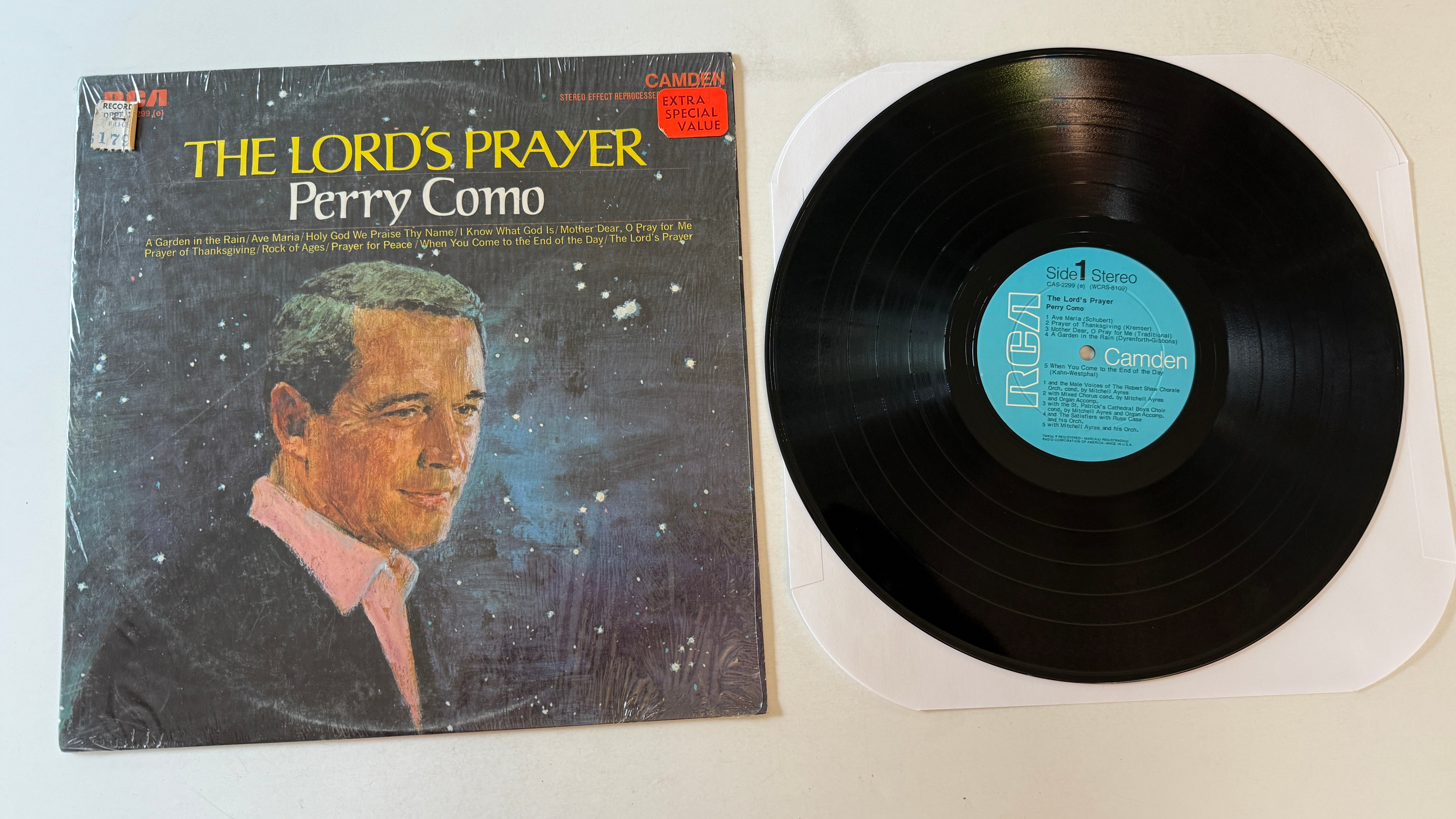 Perry Como's album cover for The Lord's Prayer