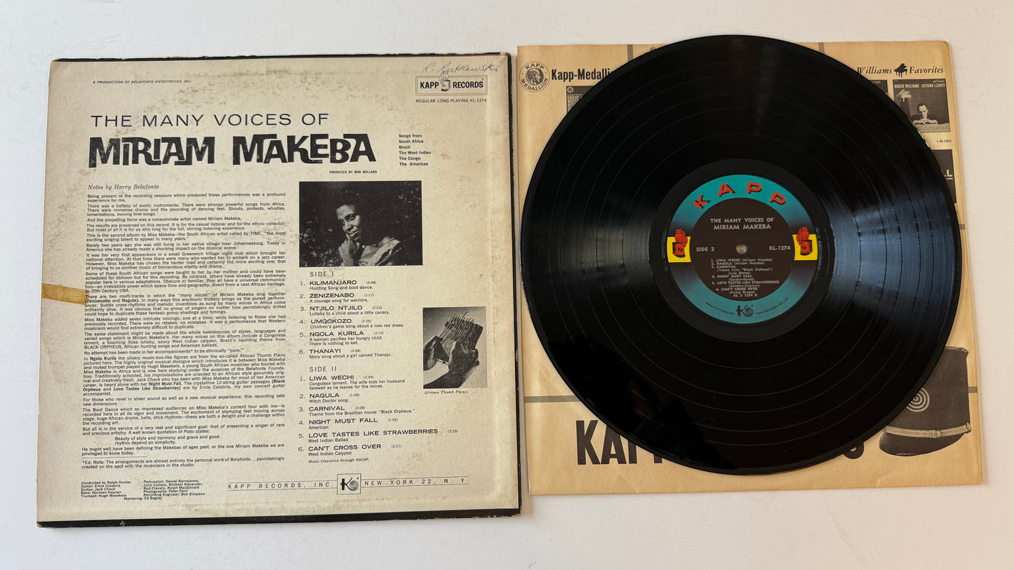 Miriam Makeba The Many Voices Of Miriam Makeba Used Vinyl LP VG+\G+