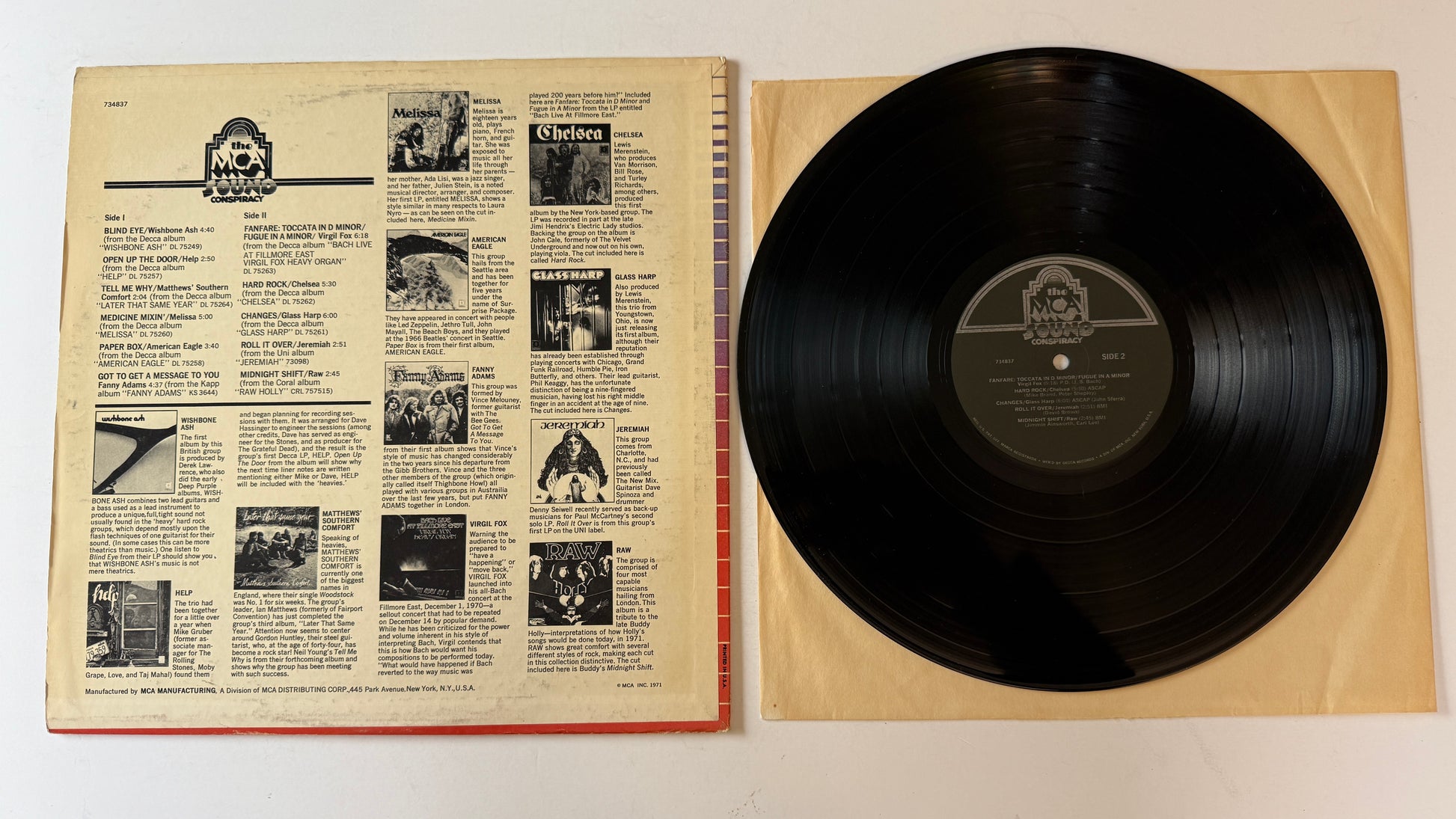 Various The MCA Sound Conspiracy Used Vinyl LP VG+\VG