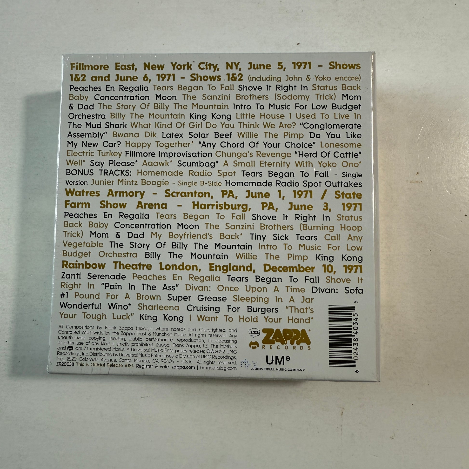 The Mothers The Mothers 1971 New CD Box Set M\M