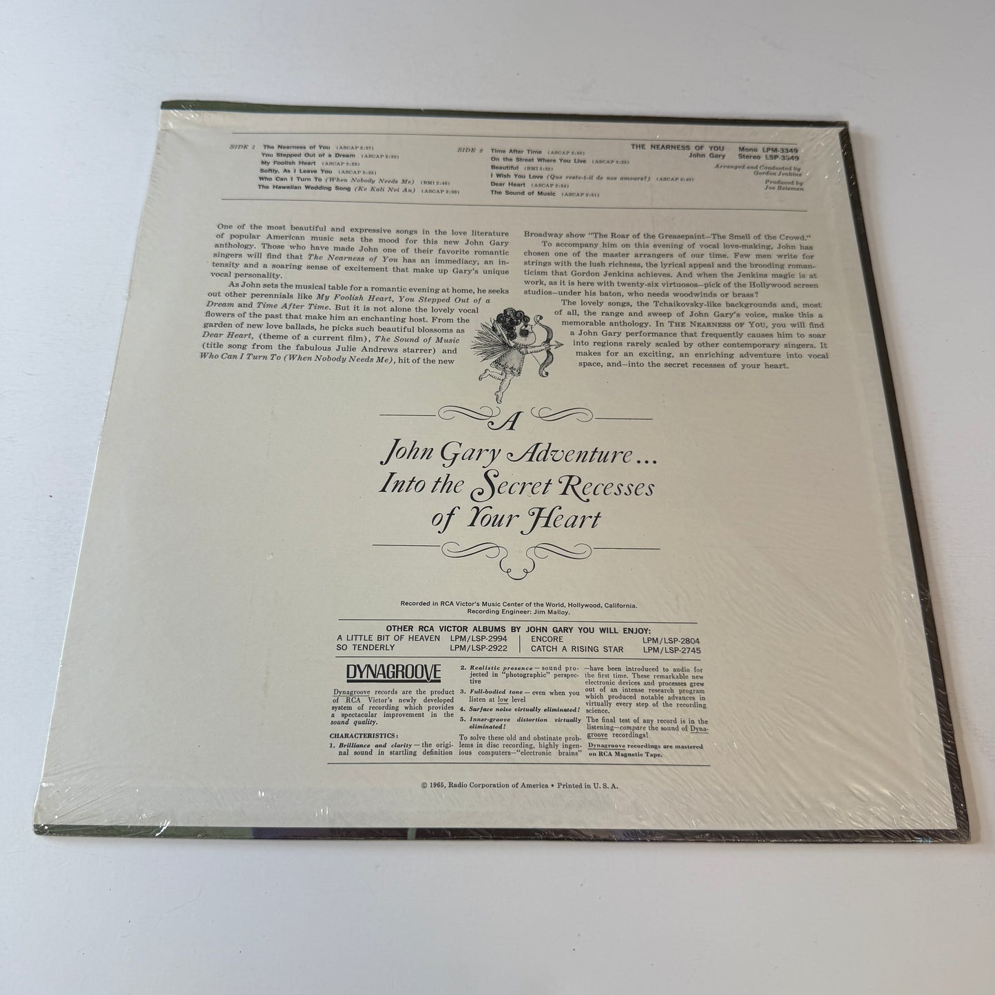 John Gary The Nearness Of You New Vinyl LP M\VG+