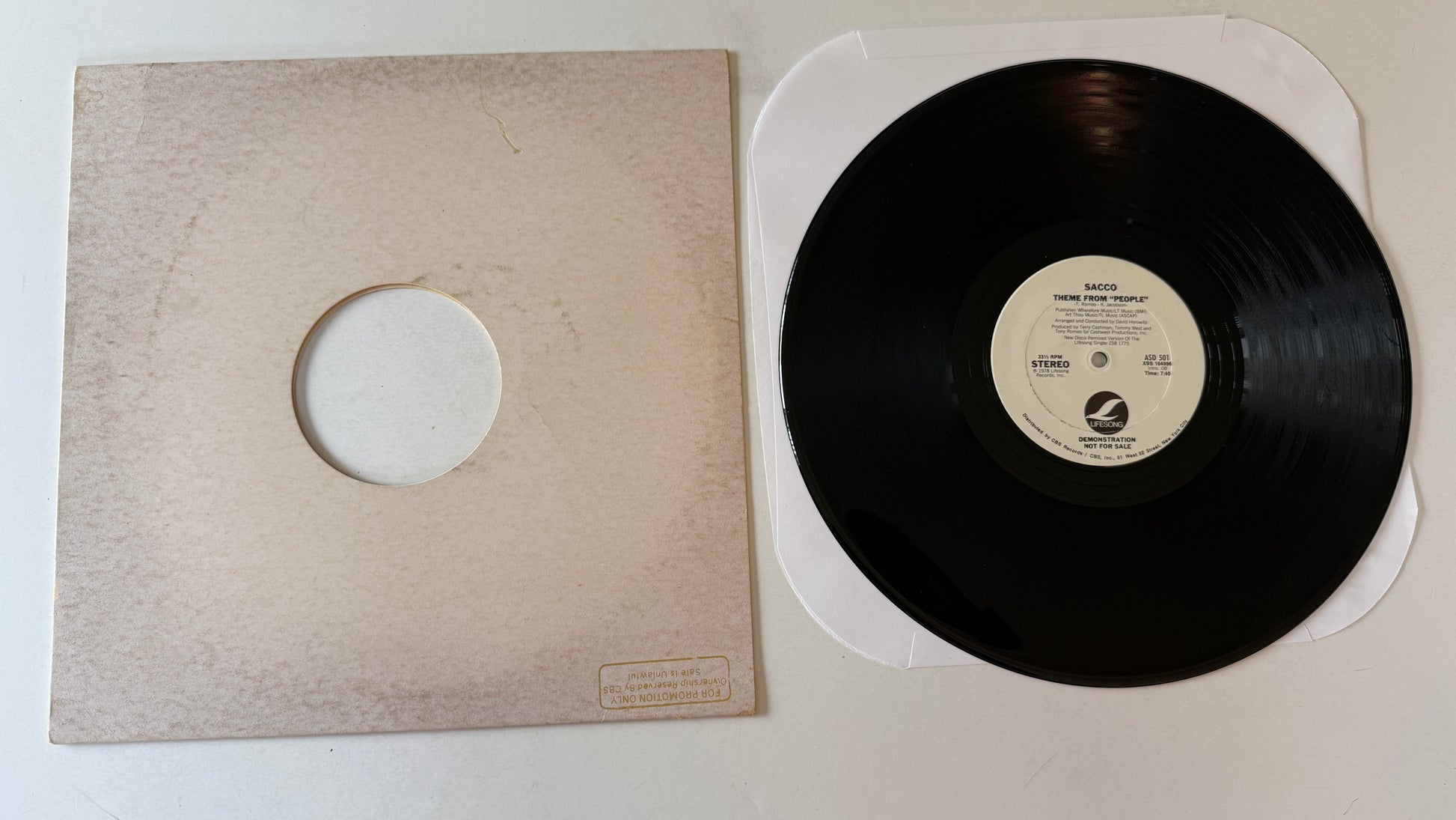 Lugee Sacco The People Theme 12" Used Vinyl Single VG+\VG