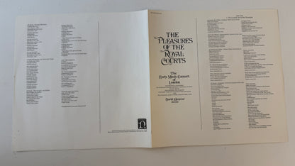 The Early Music Consort Of London The Pleasures Of The Royal Courts Used Vinyl 2LP VG+\VG+