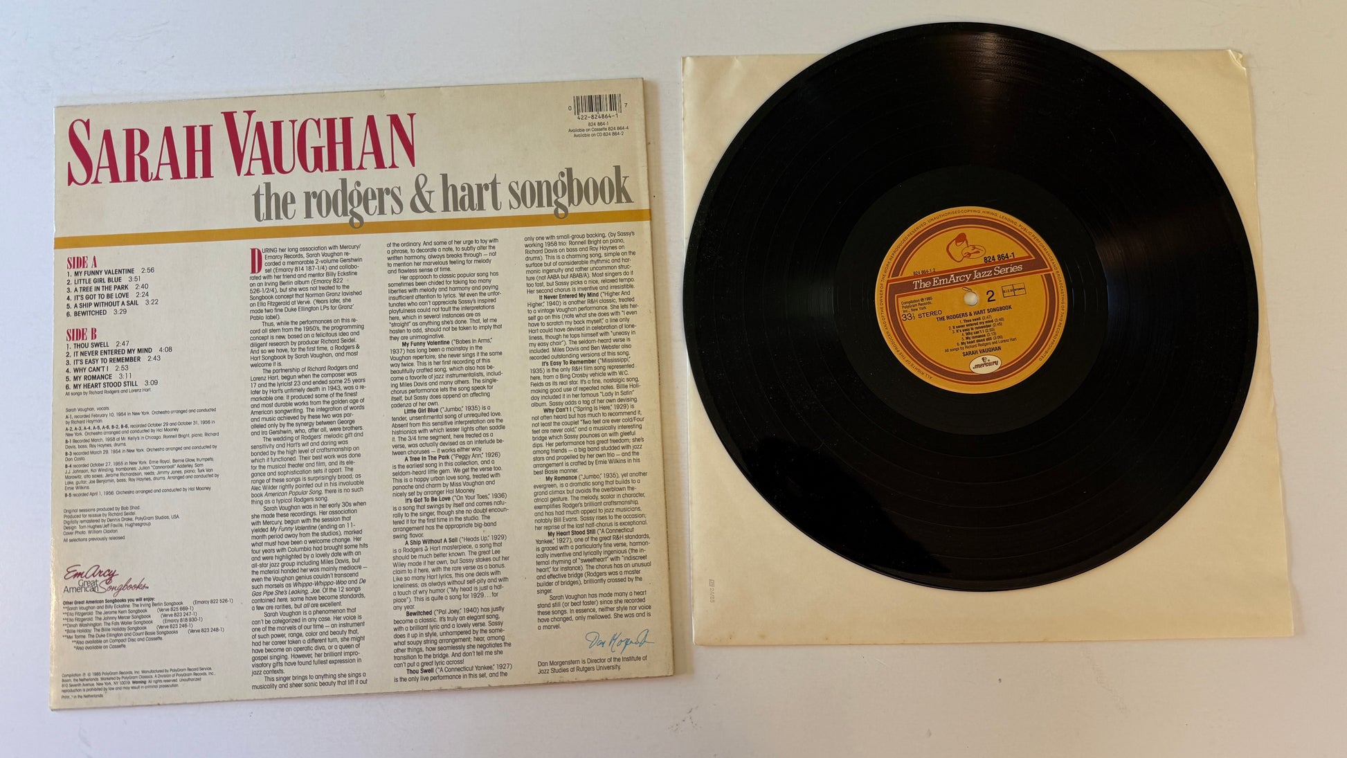 Sarah Vaughan The Rodgers & Hart Songbook Used Vinyl LP VG+\VG+