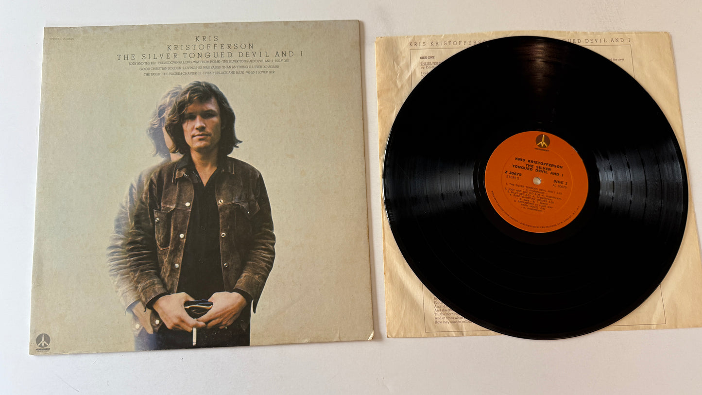 Kris Kristofferson The Silver Tongued Devil And I Used Vinyl LP VG+\VG+