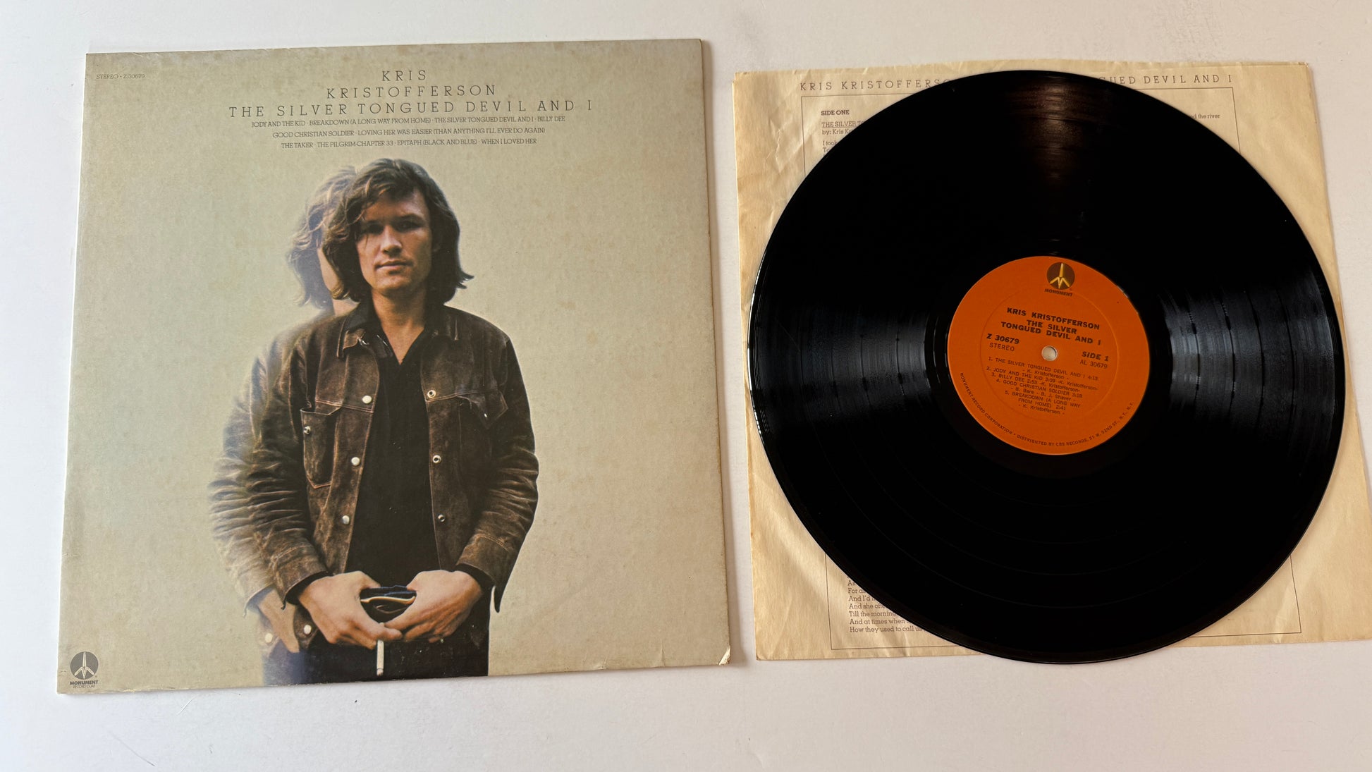 Kris Kristofferson The Silver Tongued Devil And I Used Vinyl LP VG+\VG+