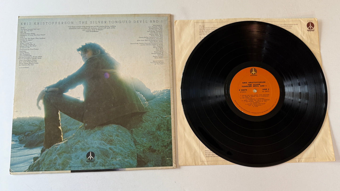 Kris Kristofferson The Silver Tongued Devil And I Used Vinyl LP VG+\VG+