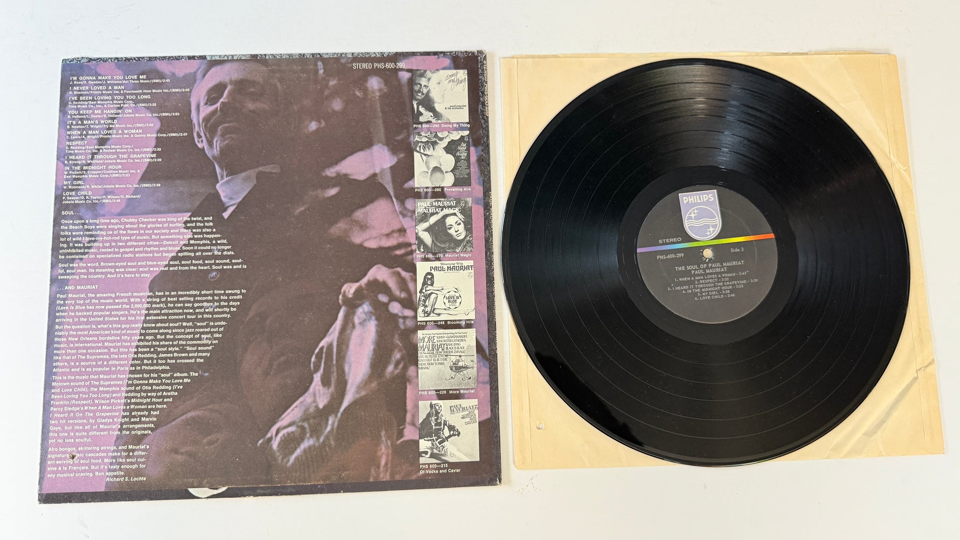 Paul Mauriat And His Orchestra The Soul Of Paul Mauriat Used Vinyl LP VG+\VG