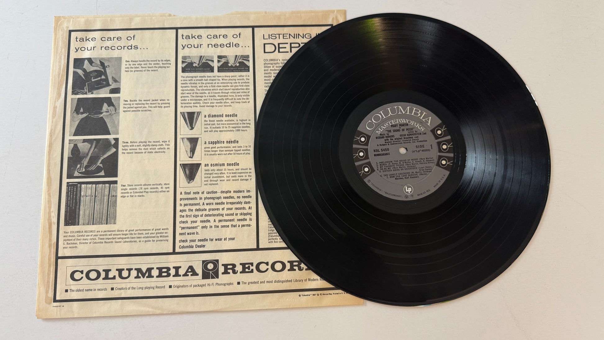 Mary Martin The Sound of Music Used Vinyl LP VG+\VG