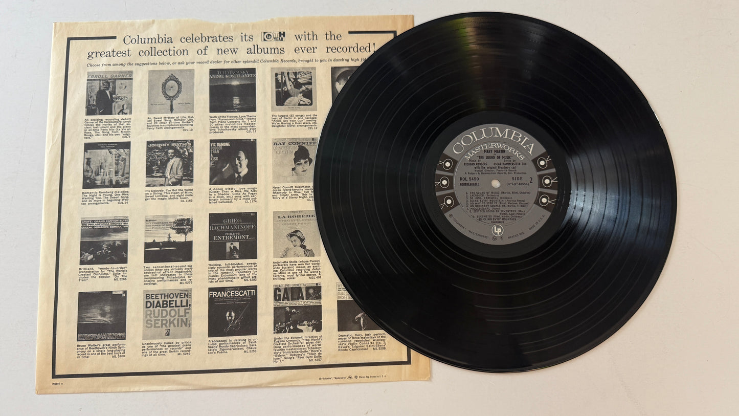 Mary Martin The Sound of Music Used Vinyl LP VG+\VG