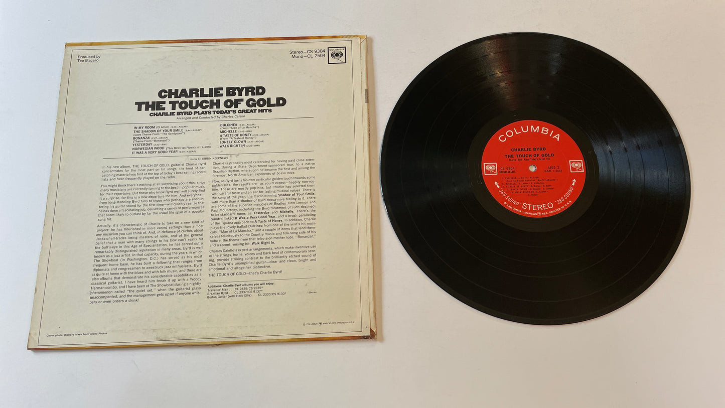 Charlie Byrd The Touch Of Gold (Charlie Byrd Plays Today‚Äôs Great Hits) Used Vinyl LP VG+\VG