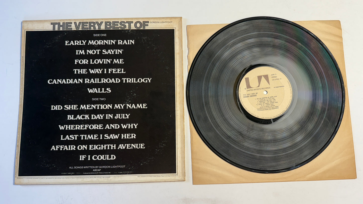Gordon Lightfoot The Very Best Of Gordon Lightfoot Used Vinyl LP VG+\VG