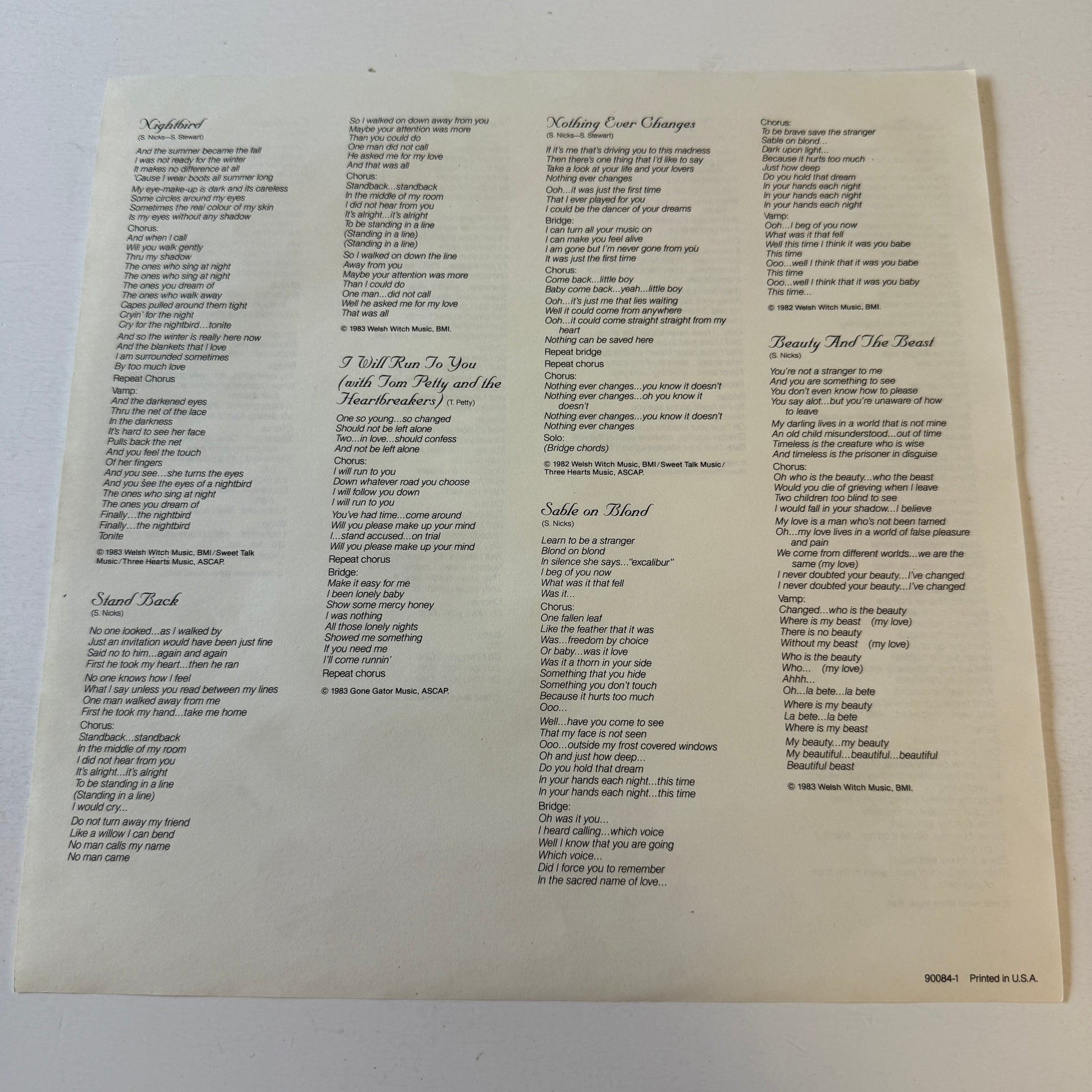 Stevie Nicks The Wild Heart Used Vinyl LP VG+\VG