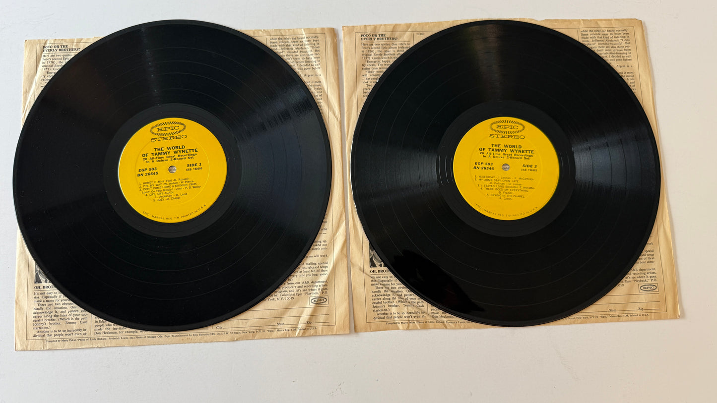 Tammy Wynette The World Of Tammy Wynette Used Vinyl 2LP VG+\VG