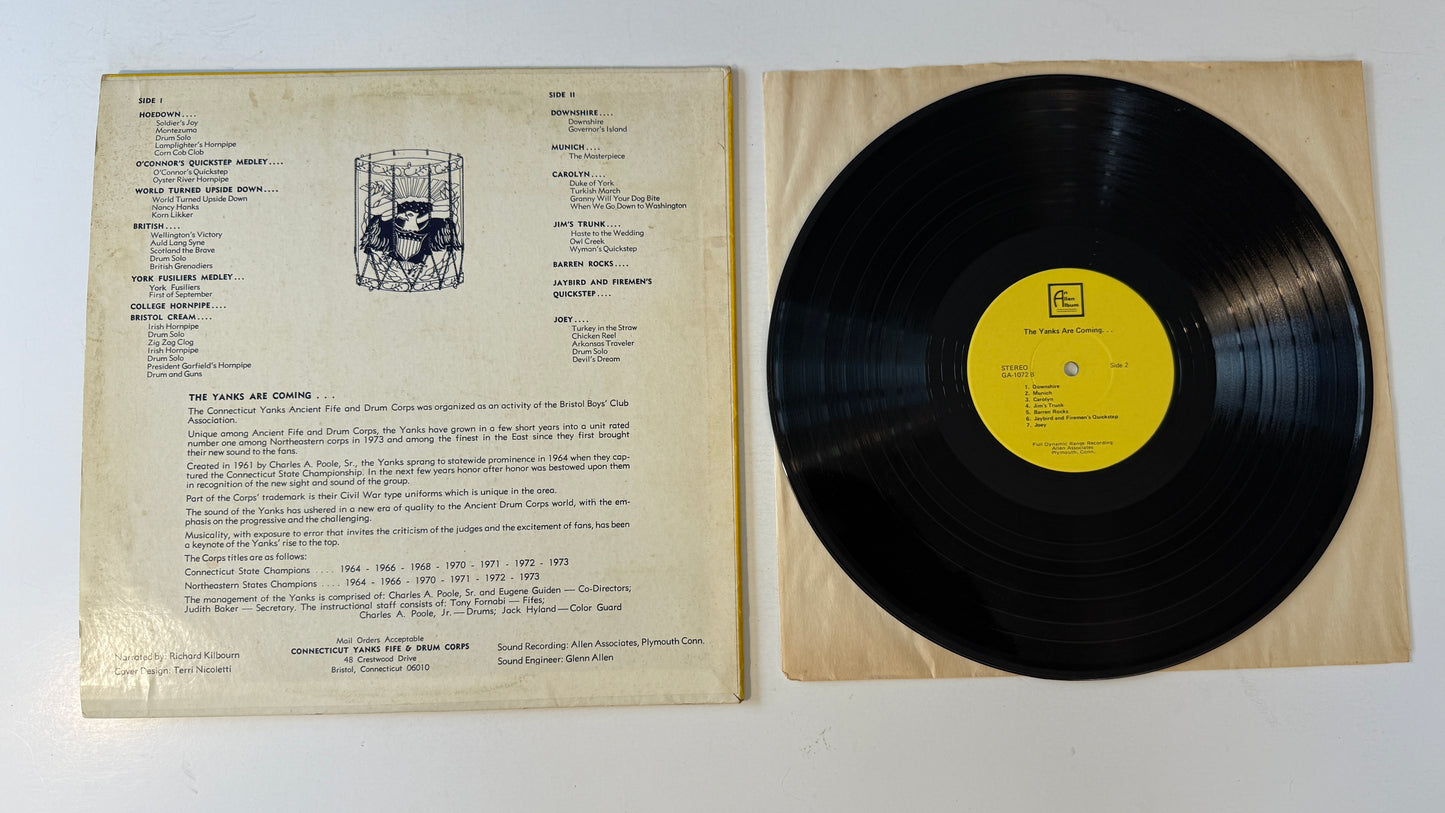 Connecticut Yanks Ancient Fife & Drum Corps The Yanks Are Coming Used Vinyl LP VG+\VG