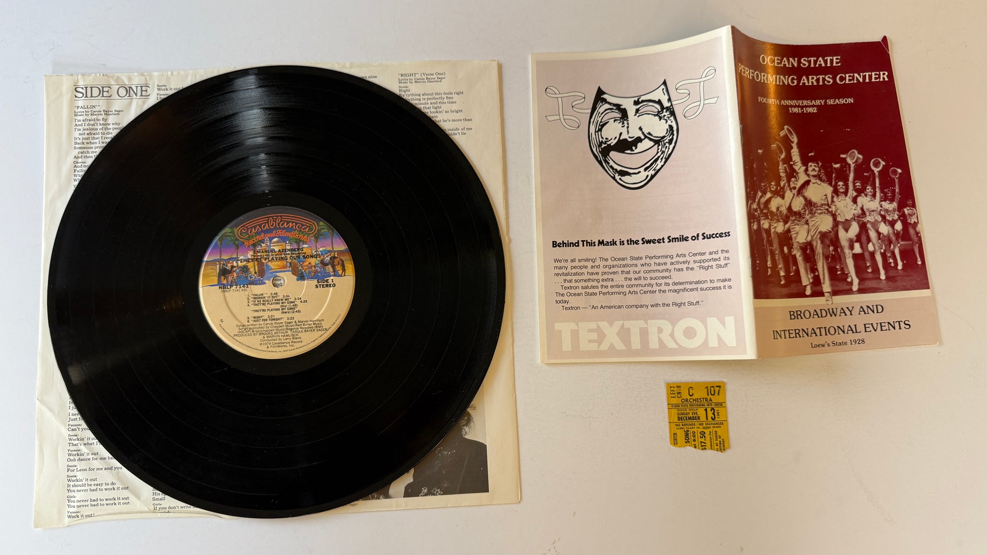 Marvin Hamlisch They'Re Playing Our Song Used Vinyl LP VG+\VG+