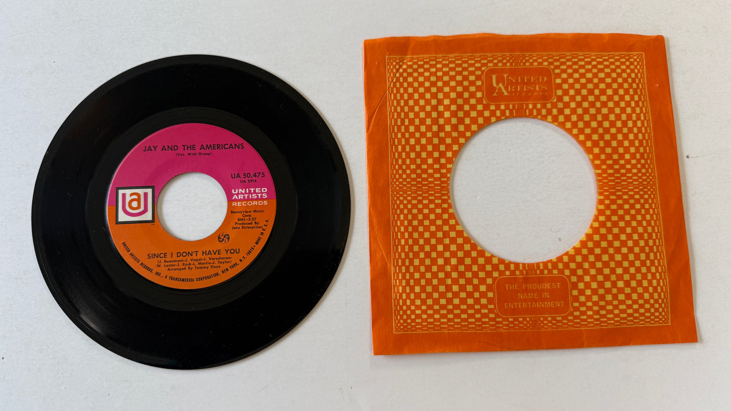 Jay & The Americans This Magic Moment Used 45 RPM 7" Vinyl VG+\VG+