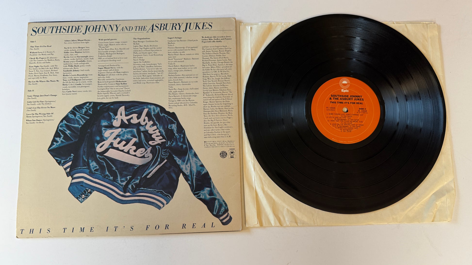 Southside Johnny & The Asbury Jukes This Time It's For Real Used Vinyl LP VG+\VG