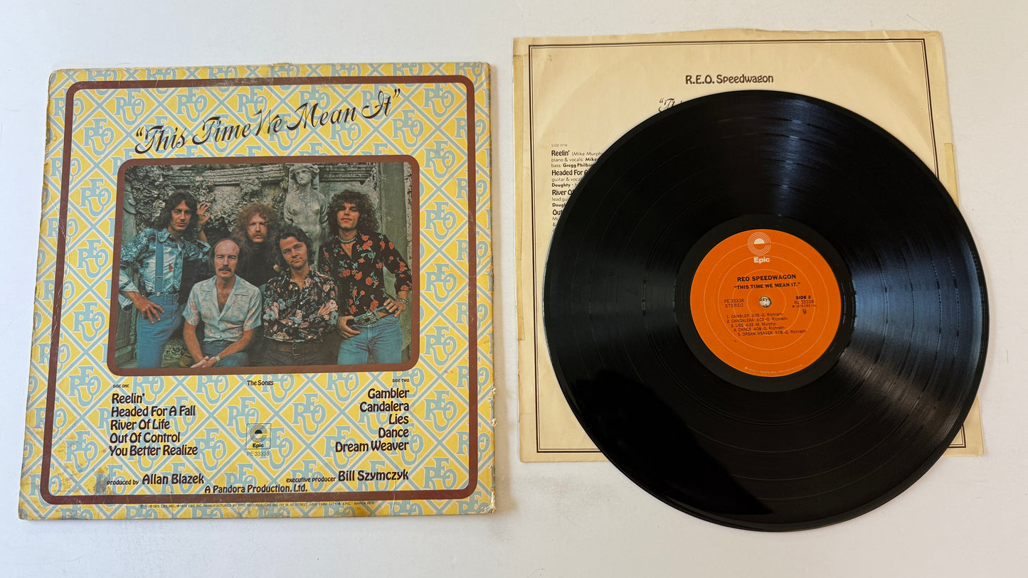 REO Speedwagon This Time We Mean It Used Vinyl LP VG+\G+