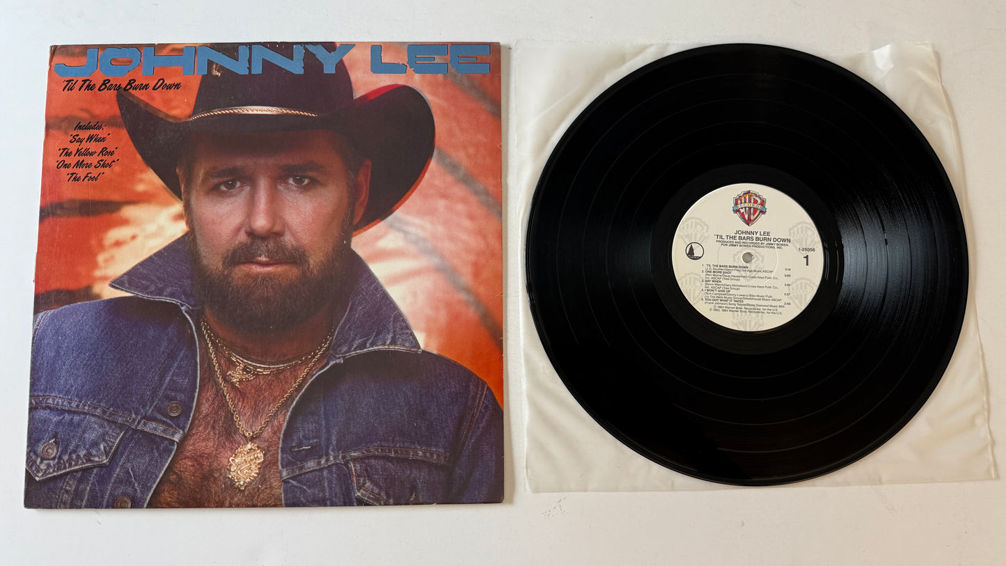 Johnny Lee 'Til The Bars Burn Down Used Vinyl LP VG+\VG