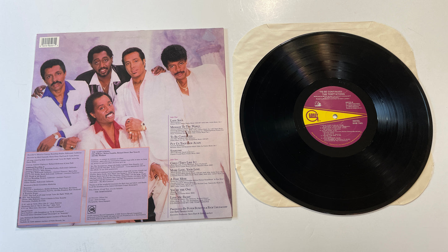 The Temptations To Be Continued... Used Vinyl LP VG+\VG+