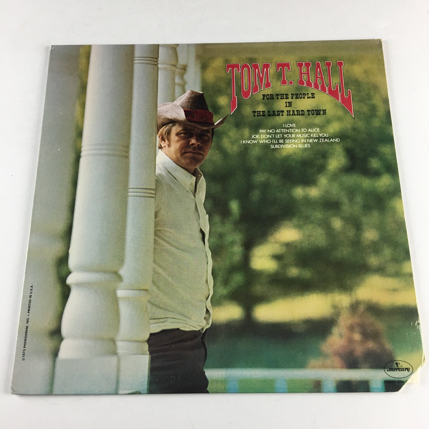 Tom T. Hall For The People In The Last Hard Town Used Vinyl LP VG+\VG+ Black