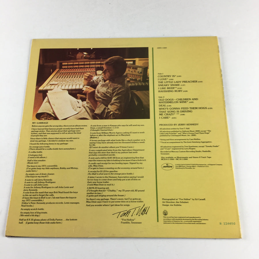 Tom T. Hall Greatest Hits, Vol. 2 Used Vinyl LP VG+\VG+