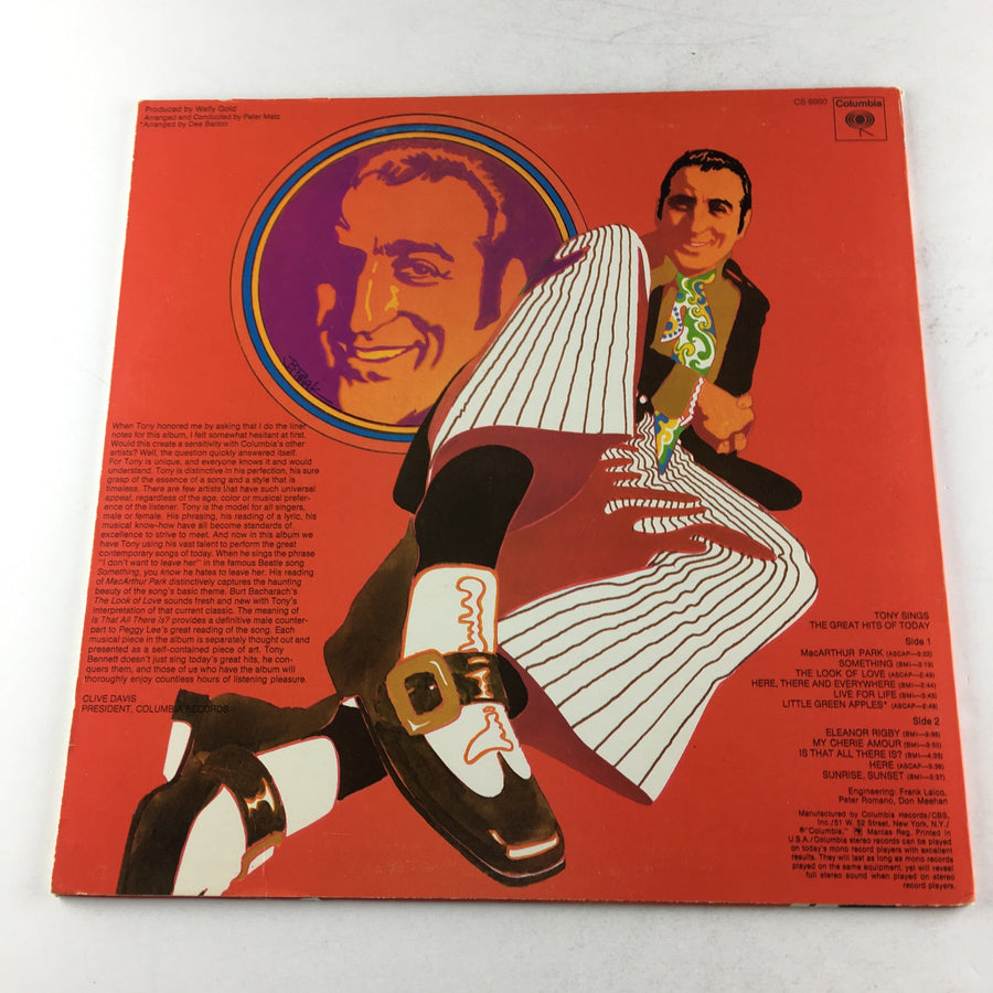 Tony Bennett Tony Sings The Great Hits Of Today Used Vinyl LP VG\VG