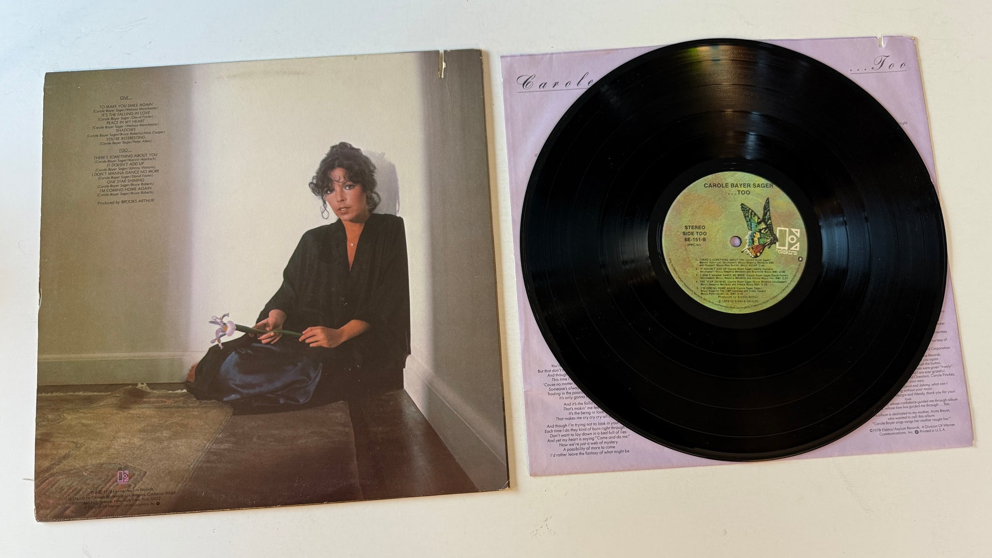 Carole Bayer Sager ...Too Used Vinyl LP VG+\VG