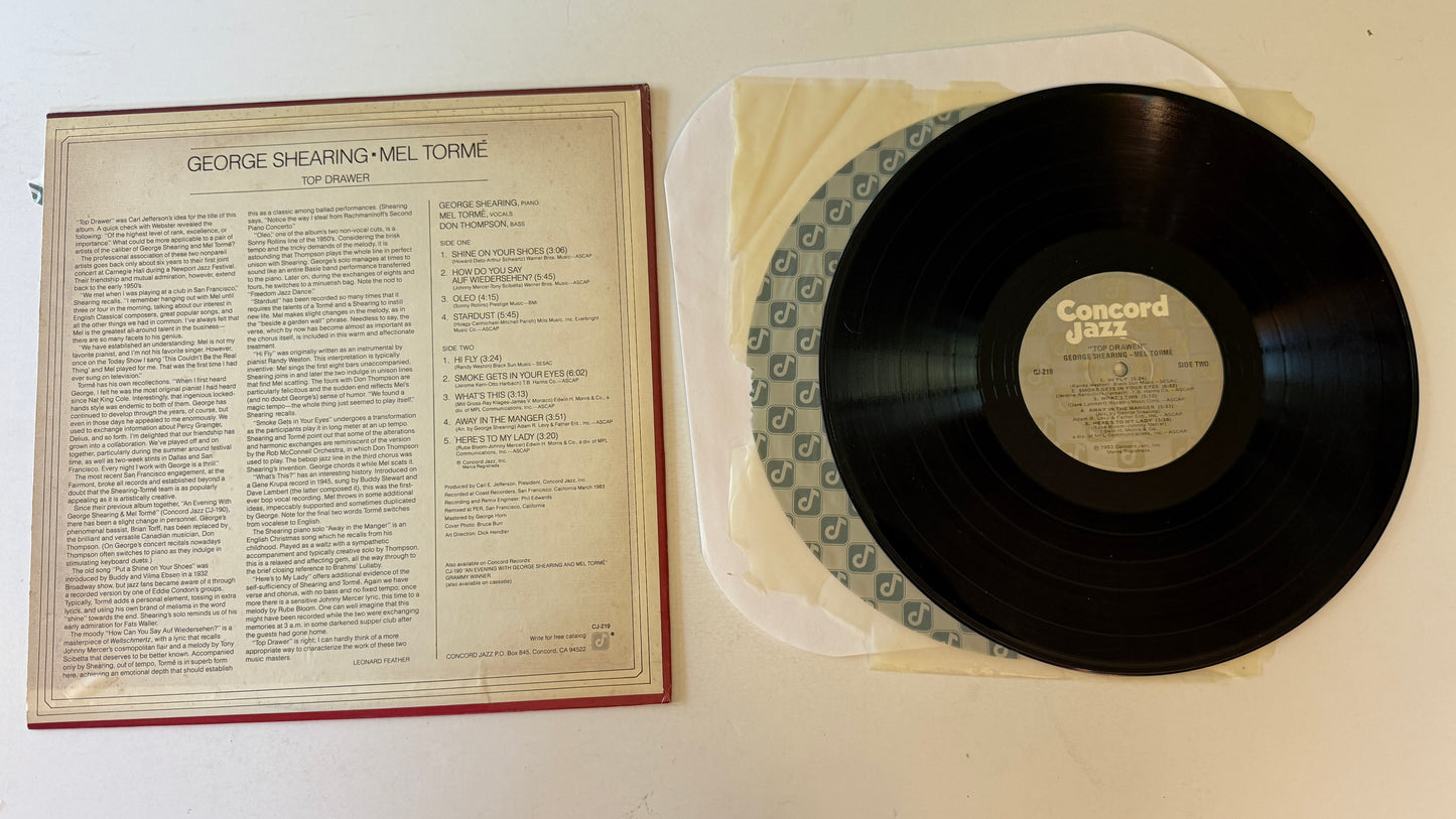 George Shearing Mel Torme Top Drawer Used Vinyl LP VG+\VG