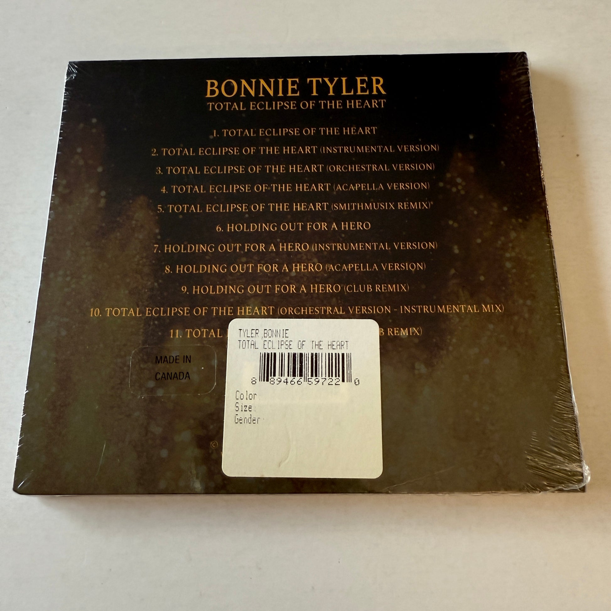 Bonnie Tyler Total Eclipse Of The Heart New Sealed Digipak CD Single M\M
