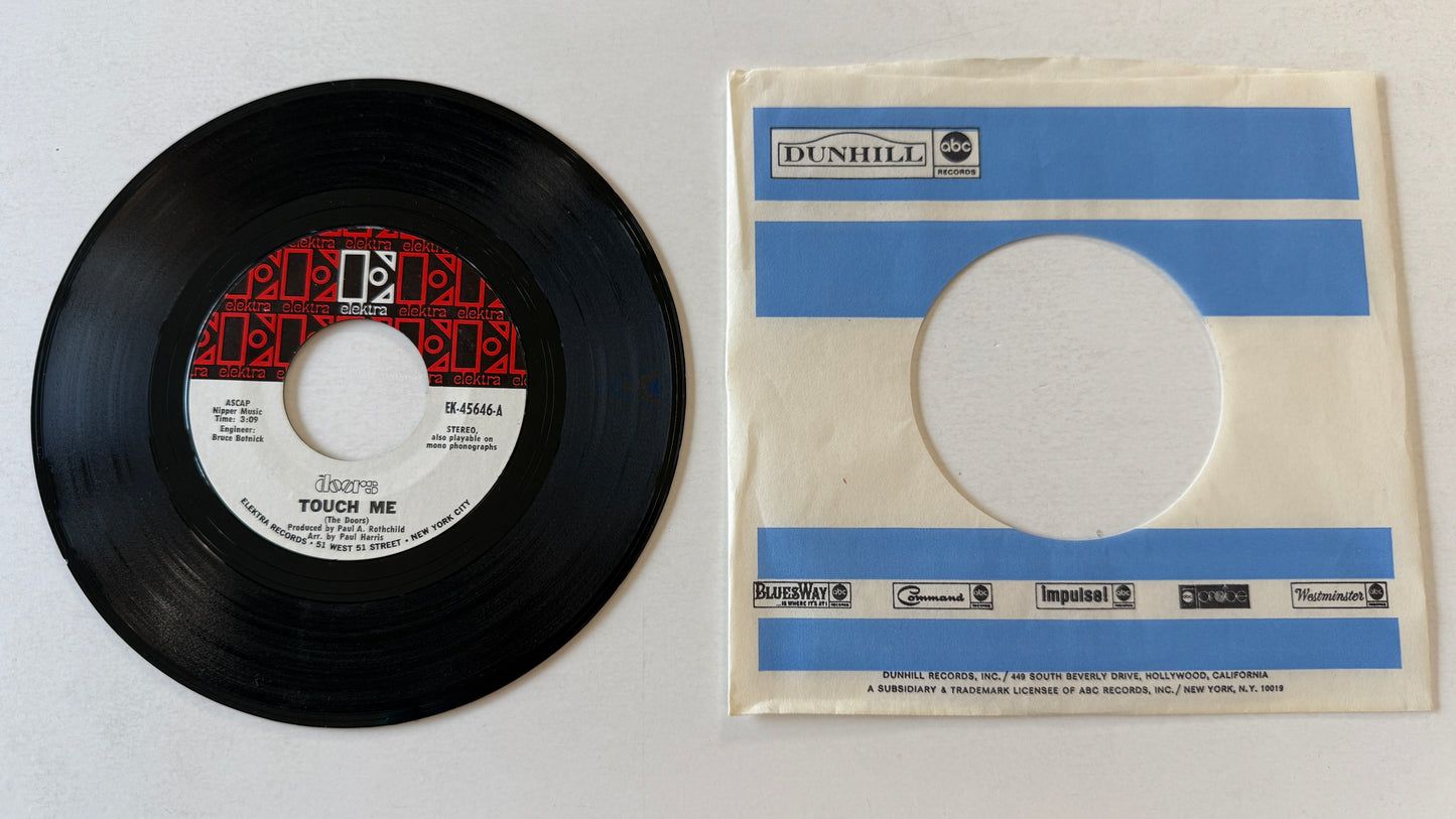 The Doors Touch Me / Wild Child Used 45 RPM 7" Vinyl VG+\VG+