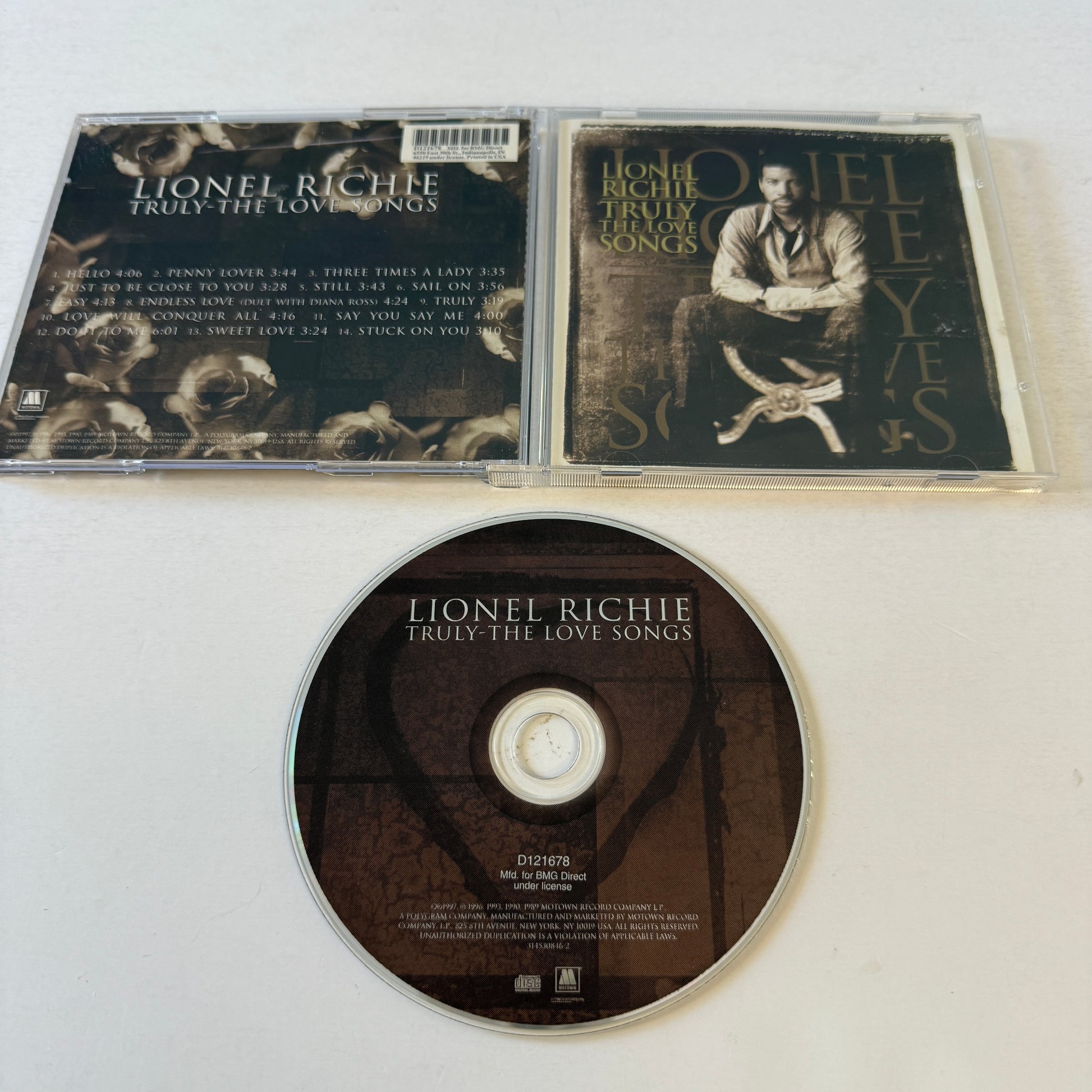 Lionel Richie Truly - The Love Songs Used CD VG+\VG