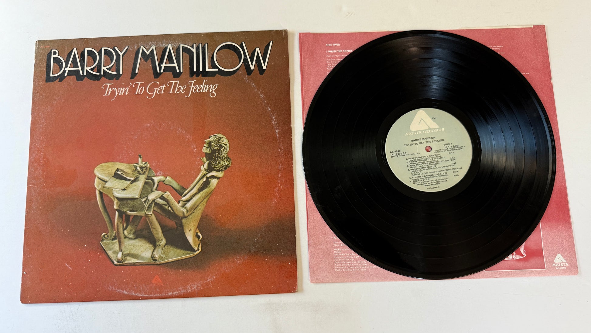 Barry Manilow Tryin' To Get The Feeling Used Vinyl LP VG+\VG