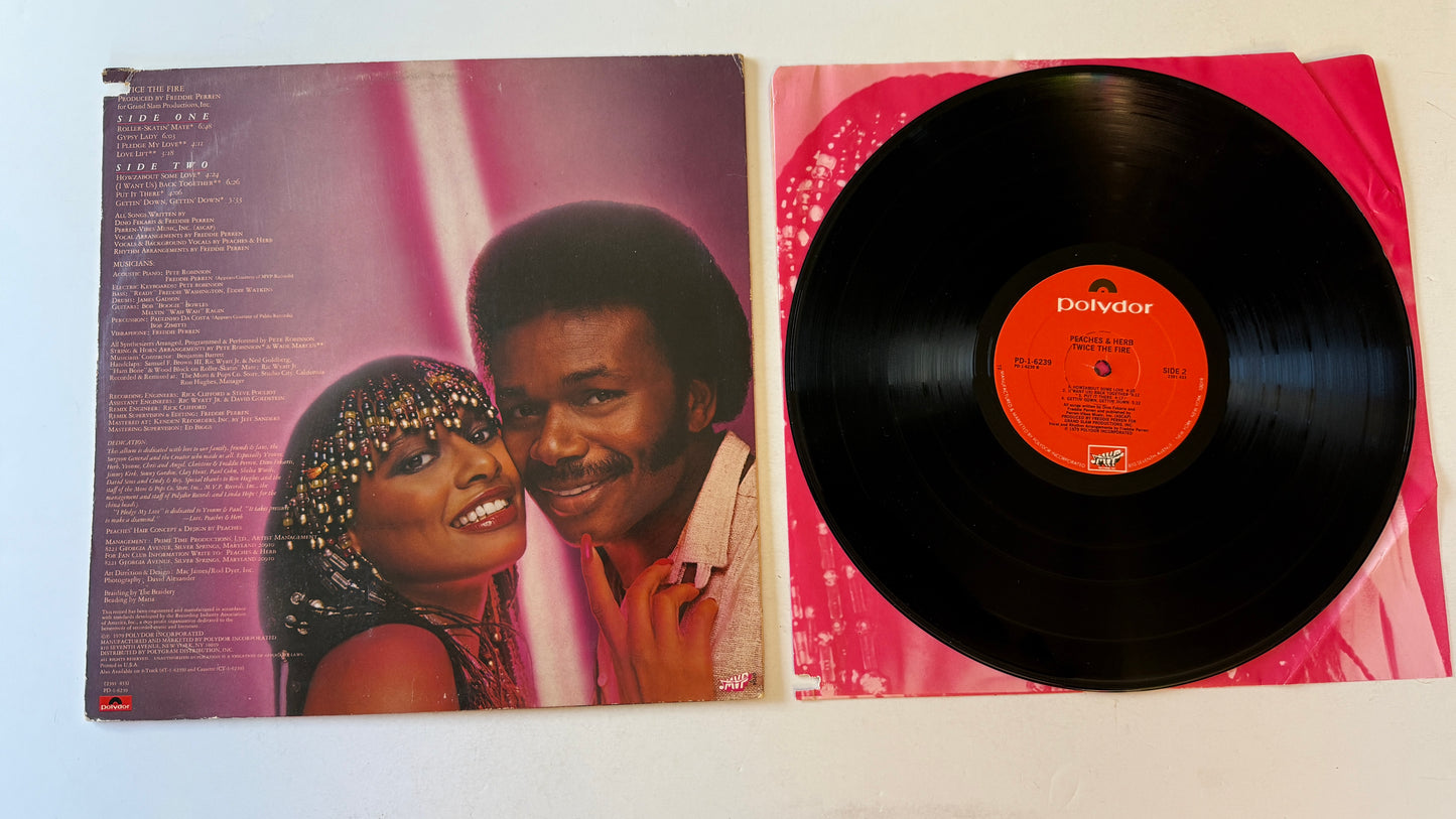 Peaches & Herb Twice The Fire Used Vinyl LP VG+\VG
