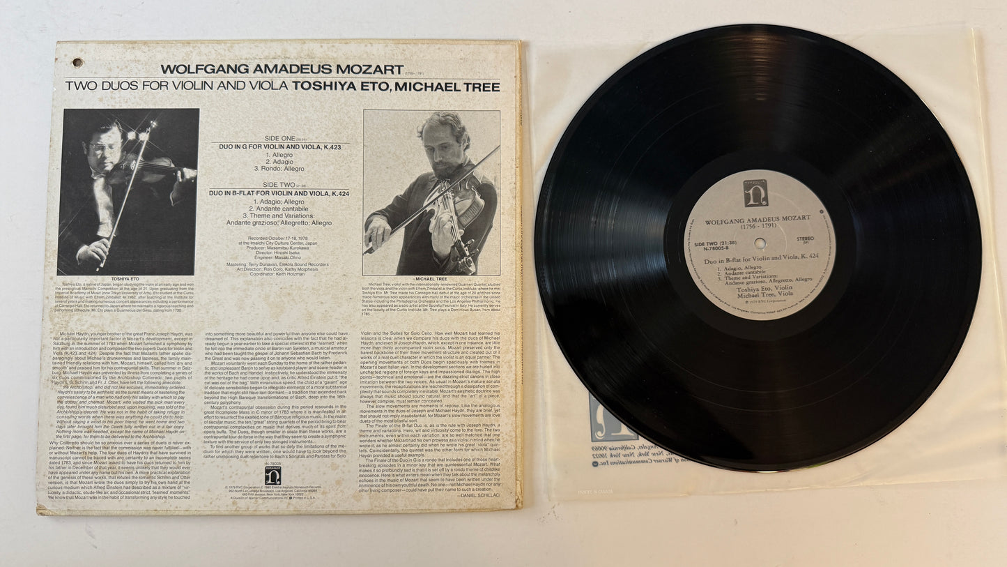 Wolfgang Amadeus Mozart Two Duos For Violin And Viola Used Vinyl LP VG+\VG
