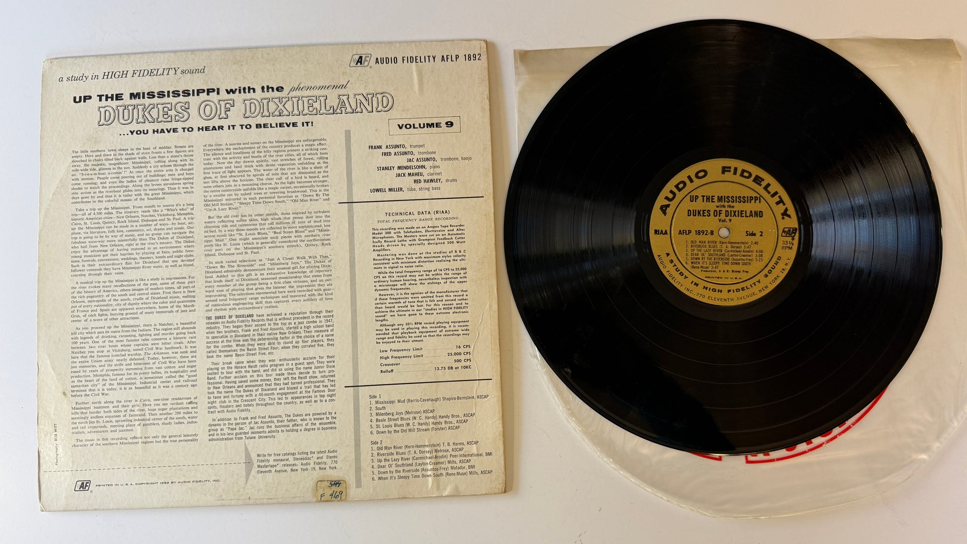 The Dukes Of Dixieland Up The Mississippi With The Dukes Of Dixieland Vol. 9 Used Vinyl LP VG\VG