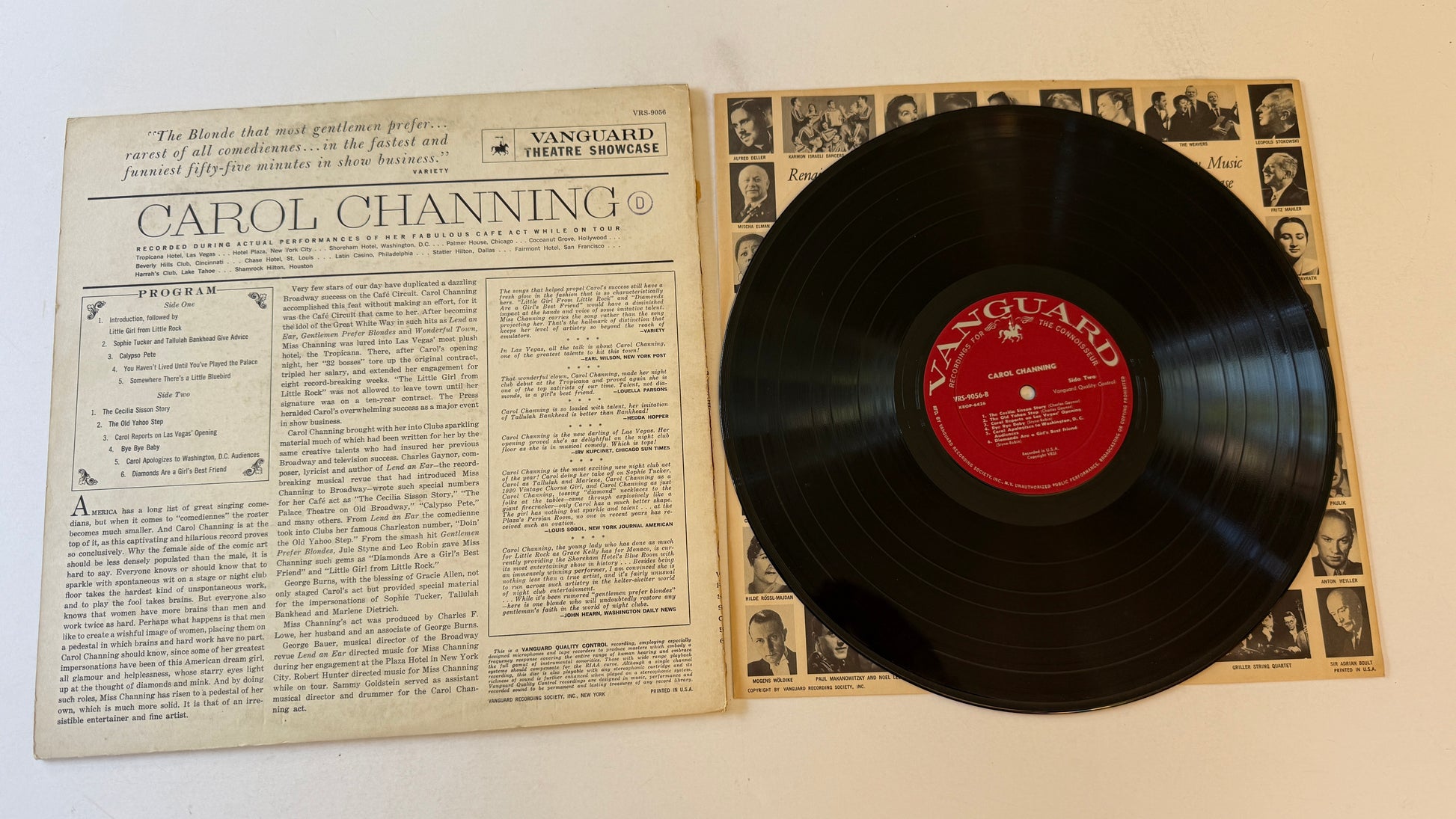 Carol Channing Vanguard Theatre Showcase Used Vinyl LP VG+\VG