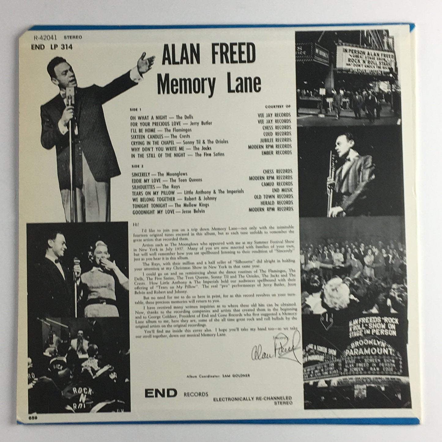 Various Alan Freed's Memory Lane Used Vinyl LP VG+\VG+