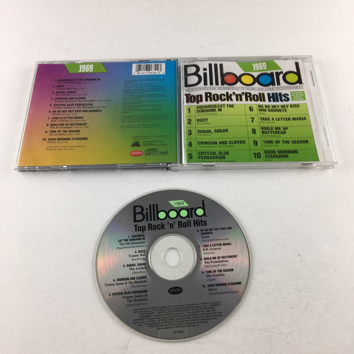 Various Billboard Top Rock'N'Roll Hits - 1969 Used CD VG+\VG+