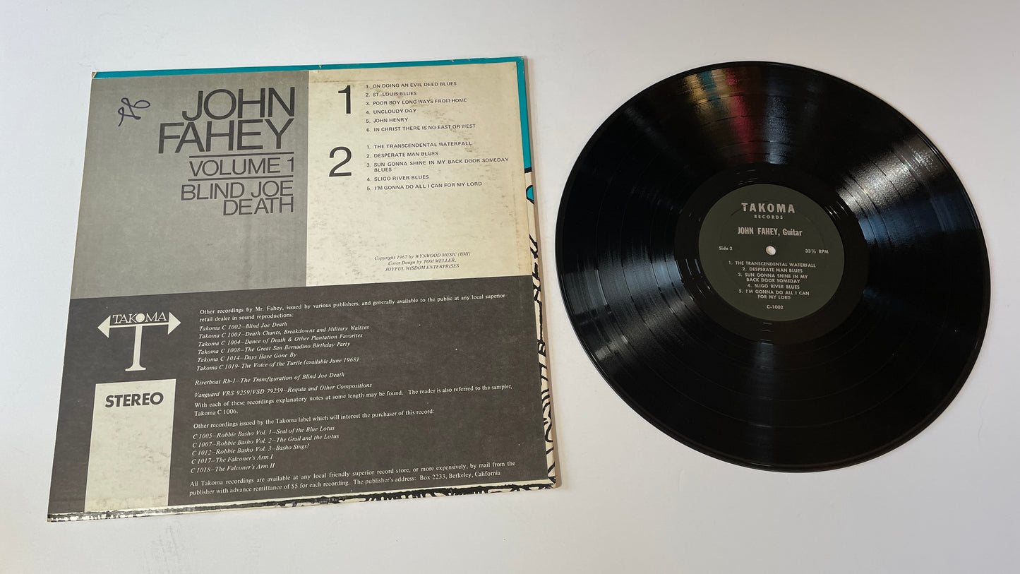 John Fahey Volume 1 / Blind Joe Death Used Vinyl LP VG+\VG