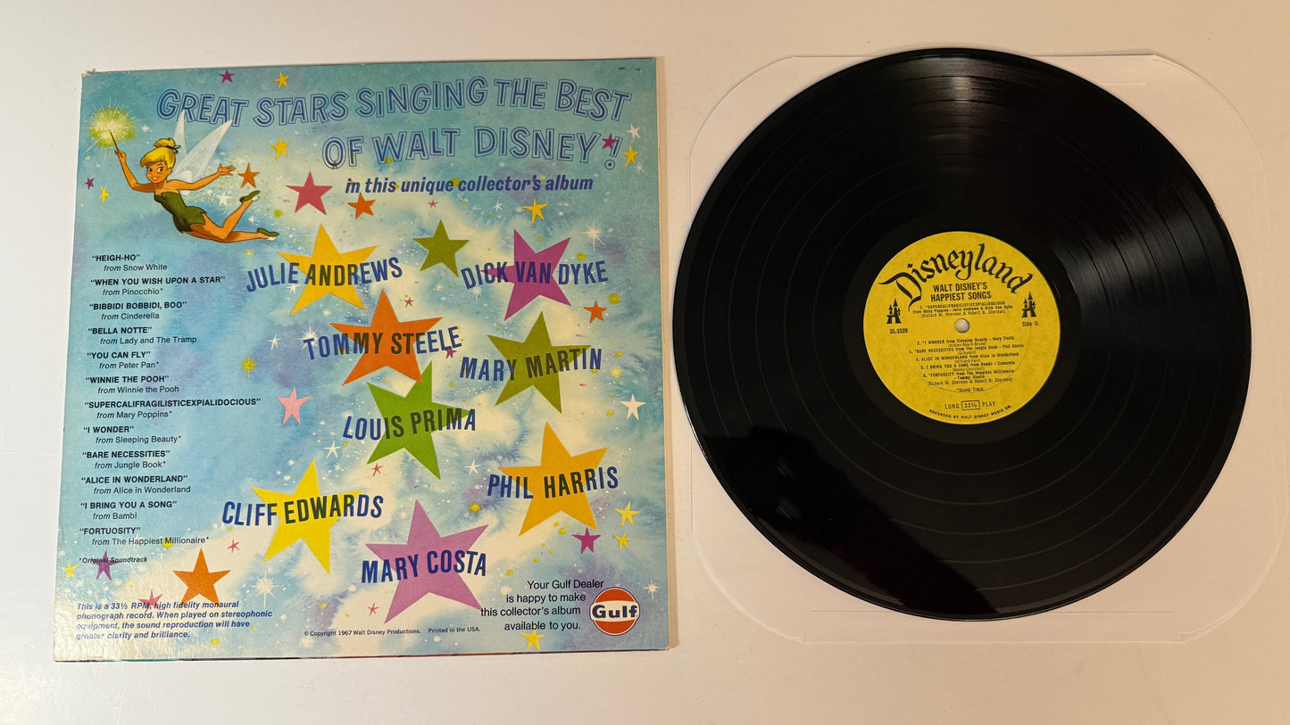 Various Walt Disney's Happiest Songs Used Vinyl LP VG+\VG