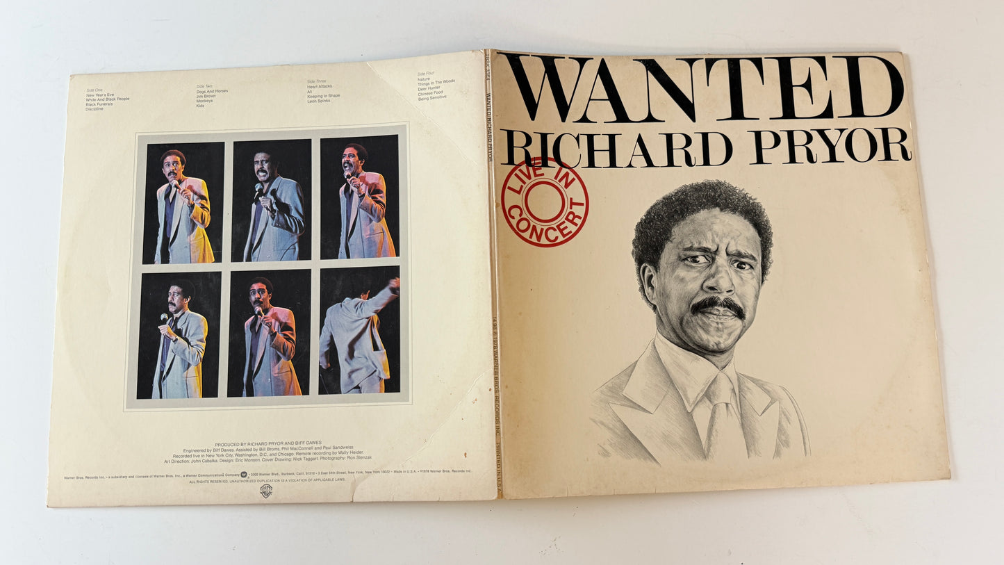 Richard Pryor Wanted: Live In Concert Used Vinyl LP VG+\VG+