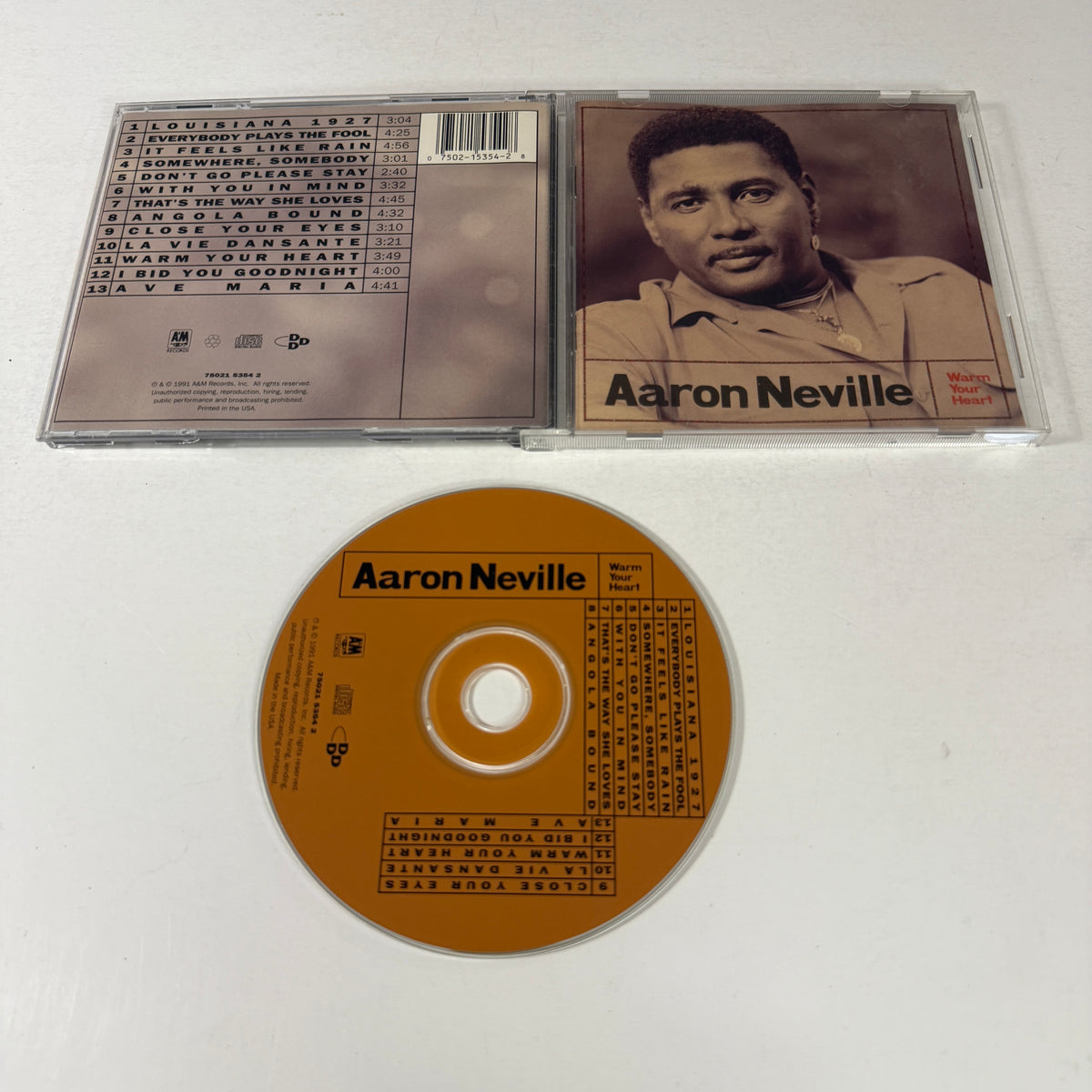 Aaron Neville Warm Your Heart Used CD VG VG Slow Turnin Vinyl aaron-neville-warm-your-heart-used-cd-vg-vg-slow-turnin-vinyl