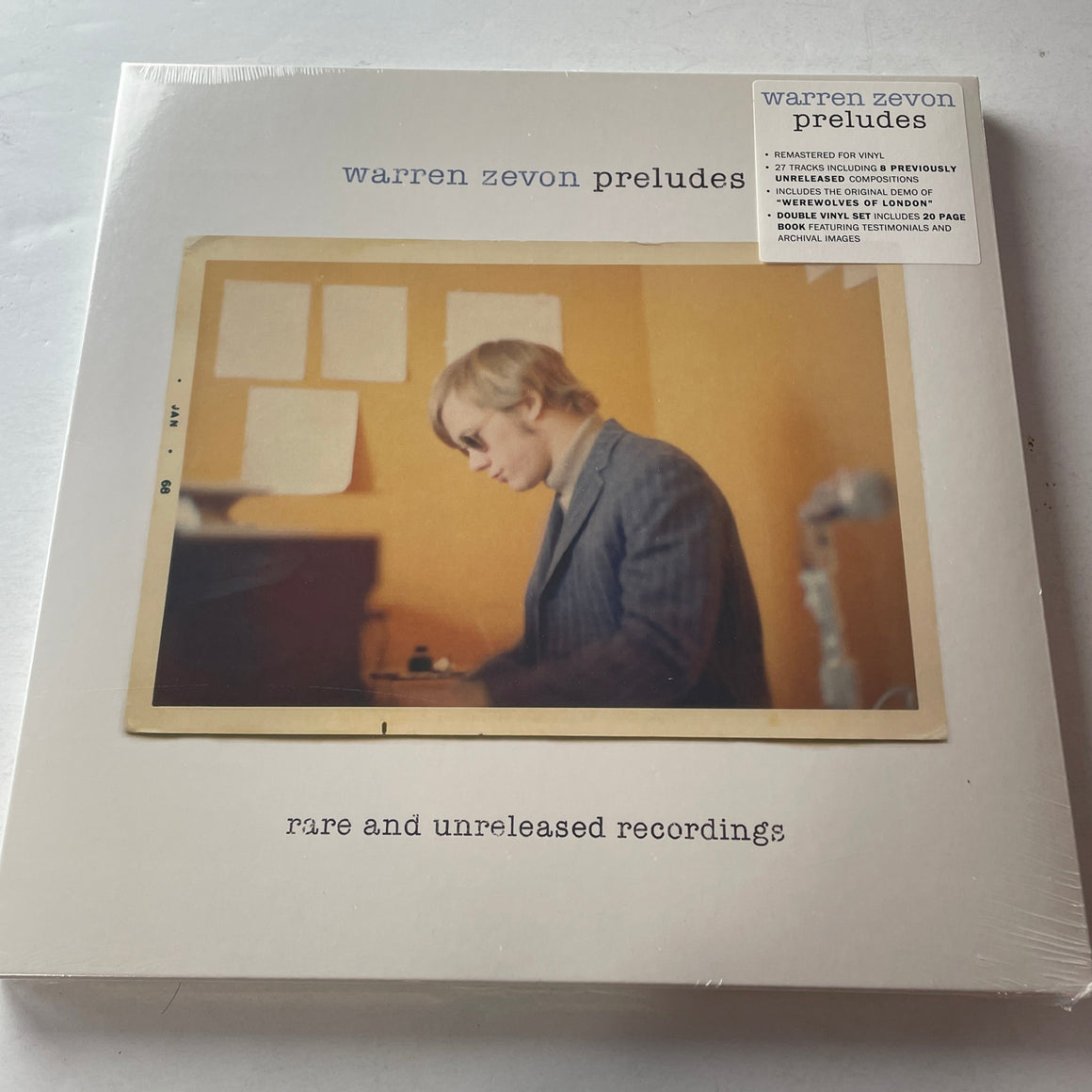 Warren Zevon Preludes New Colored Vinyl 2LP M\M