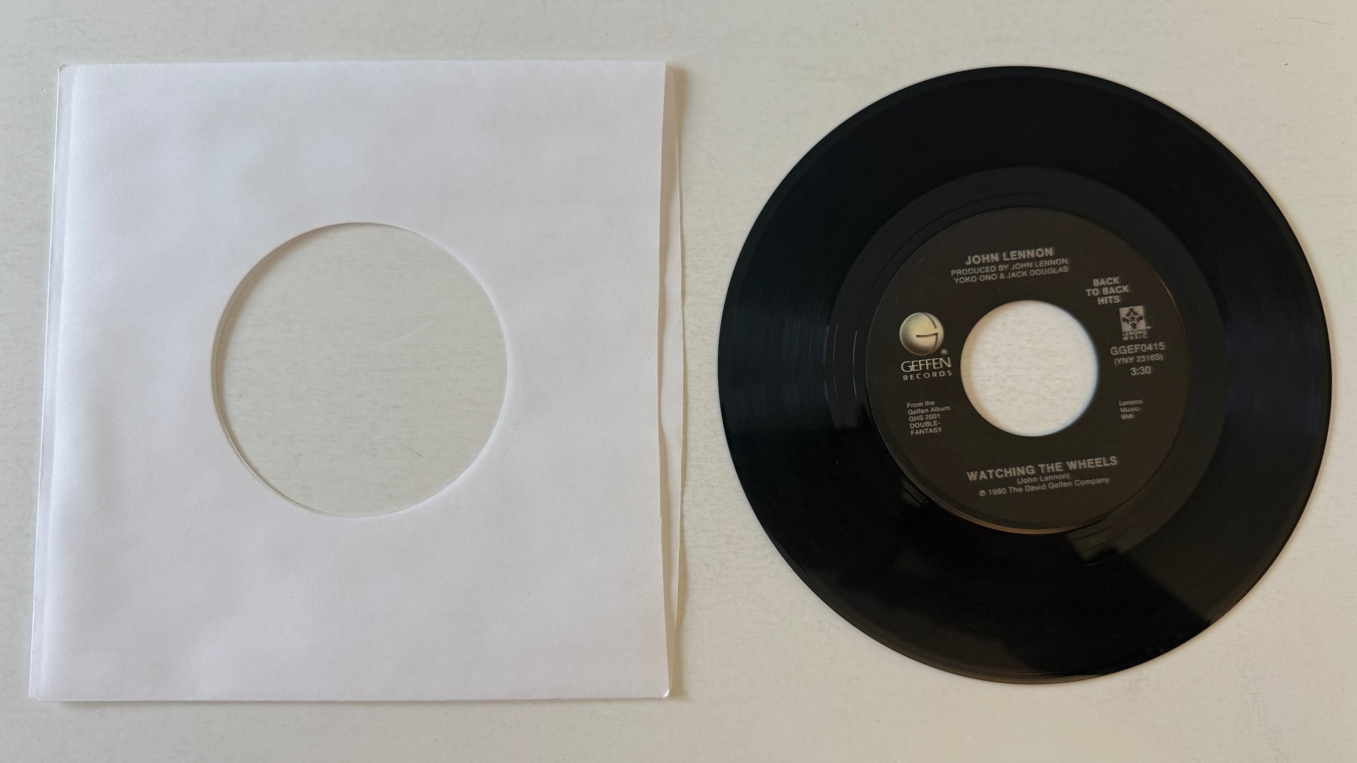 John Lennon Watching The Wheels / Beautiful Boy (Darling Boy) Used 45 RPM 7" Vinyl VG+\