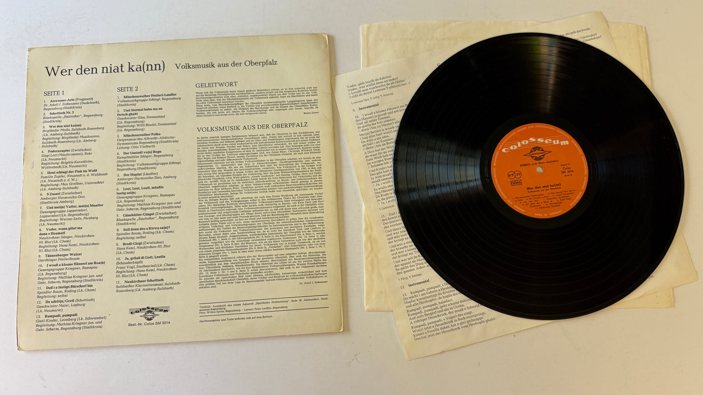 Various Wer Den Niat Ka(nn) - Volksmusik Aus Der Oberpfalz Used Vinyl LP VG+\VG+