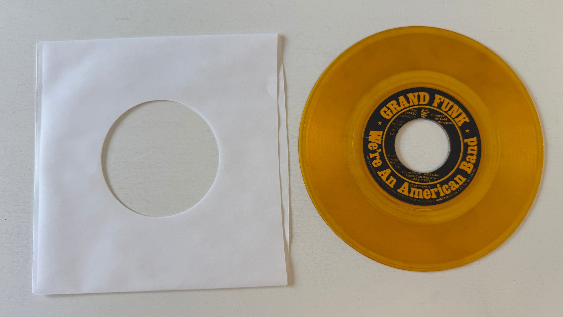 Grand Funk Railroad We're An American Band Used 45 RPM 7" Vinyl VG+\